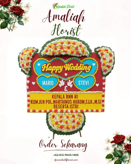 Papan Bunga Pernikahan Sei Menggaris