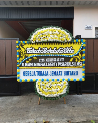 Papan Bunga Duka di Sei Menggaris